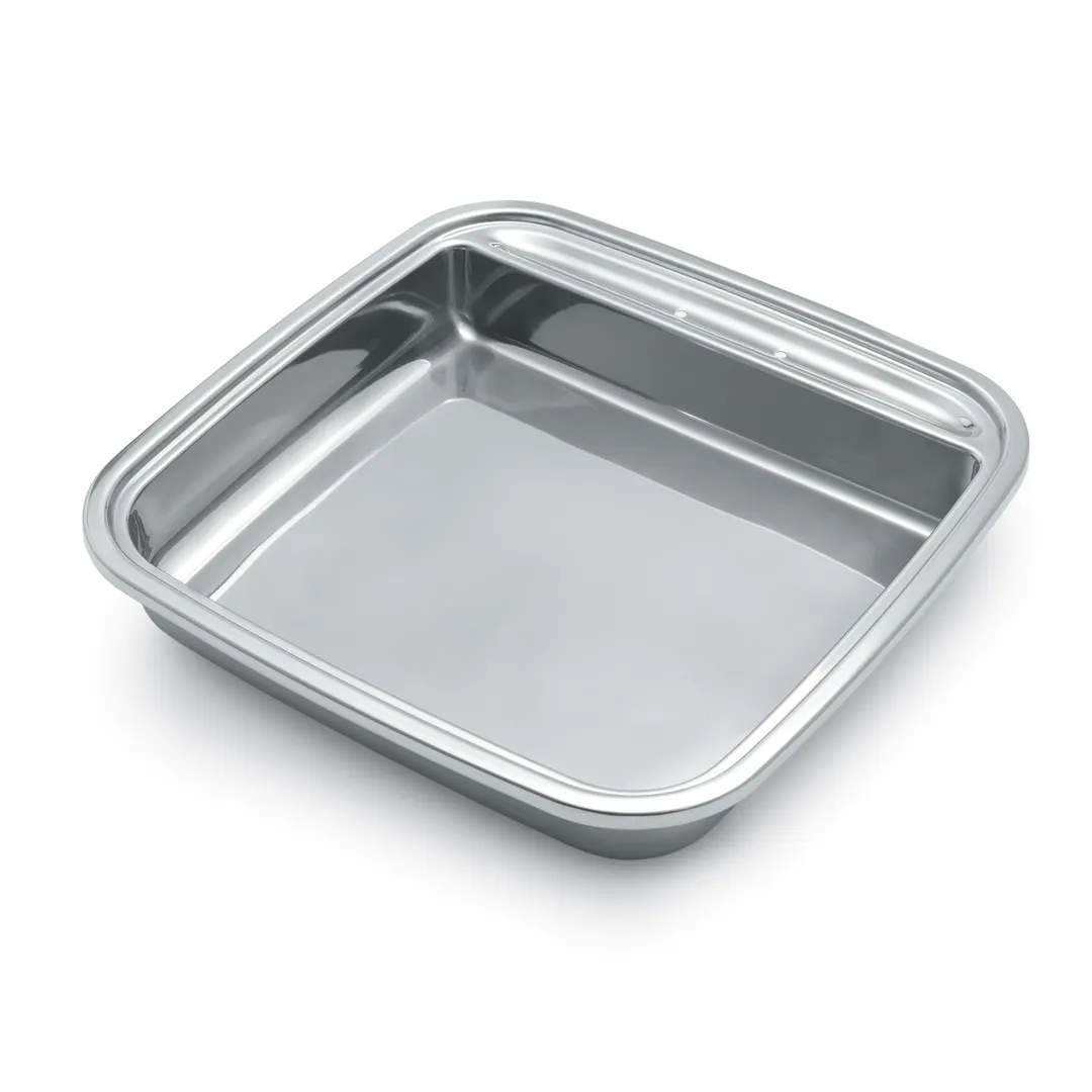 Vollrath 46137 Replacement Square Stainless Steel Food Pan, 6 Quart (5.8L) Capacity, Imported