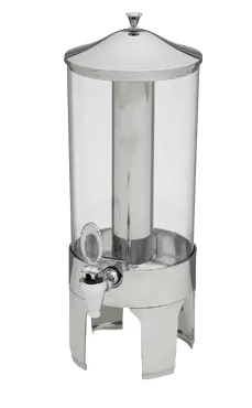 Vollrath 46285 New York 2‑Gallon Beverage Dispenser, Steel Base, Chrome, 8" × 21" × 11", Imported