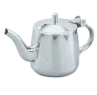 Vollrath 46310 Gooseneck Teapot, Stainless Steel, Mirror Finish, 10 Ounce, Hinged Cover
