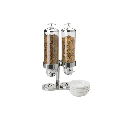 Vollrath 4635210 Somerville Double Cereal Dispenser, Countertop, 4‑Qt (Each) Steel Mirror