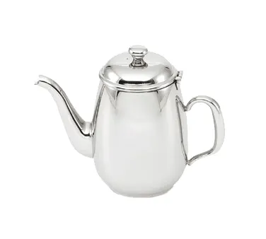 Vollrath 46594 Orion Coffee Server, 20 Oz (.60L) 5-1/8"H, 304 SS, Mirror/Satin Finish, Gooseneck, Lid
