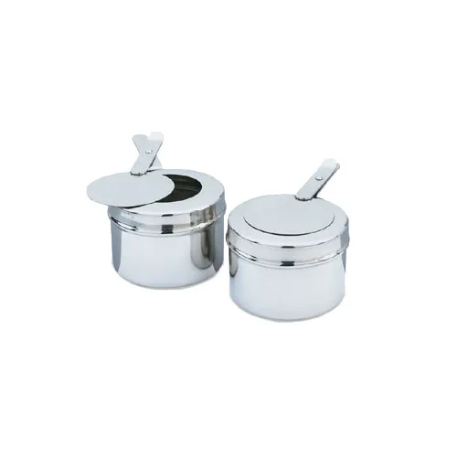 Vollrath 46864 Fuel Holder, 8 oz., 3-5/8" dia. x 2-7/16"H, Stainless Steel, 2-11/16" Handle