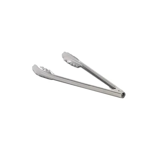 Vollrath 47007 Economy Utility Tongs, 7" Stainless Steel, Non‑Coated Handle, 24‑Gauge, 3‑9" Range