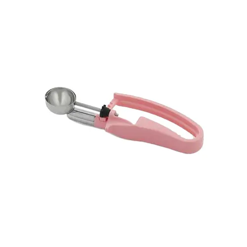 Vollrath 47402 Disher, .54 oz, Size 60 (1-3/8" Dia.), Stainless Steel, Pink Plastic Handle