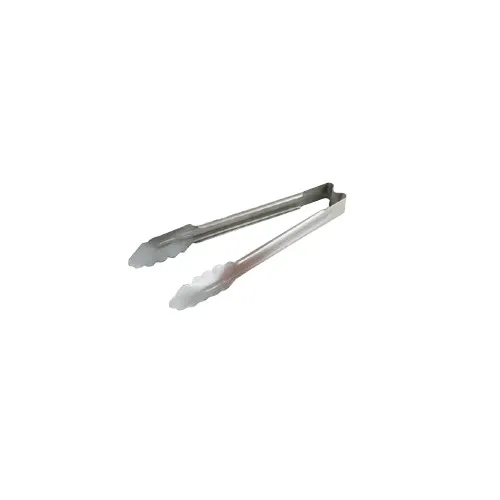 Vollrath 4781610 Utility Tongs, 16" (40.6 cm), Scalloped Teeth, Stainless Steel, Dishwasher Safe, Heavy Duty
