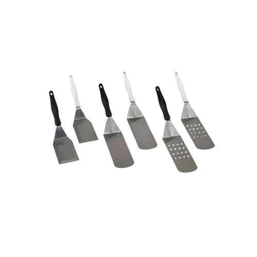 Vollrath 4808820 Heavy-Duty Stainless Steel Turner with Ergo Grip® Black Handle