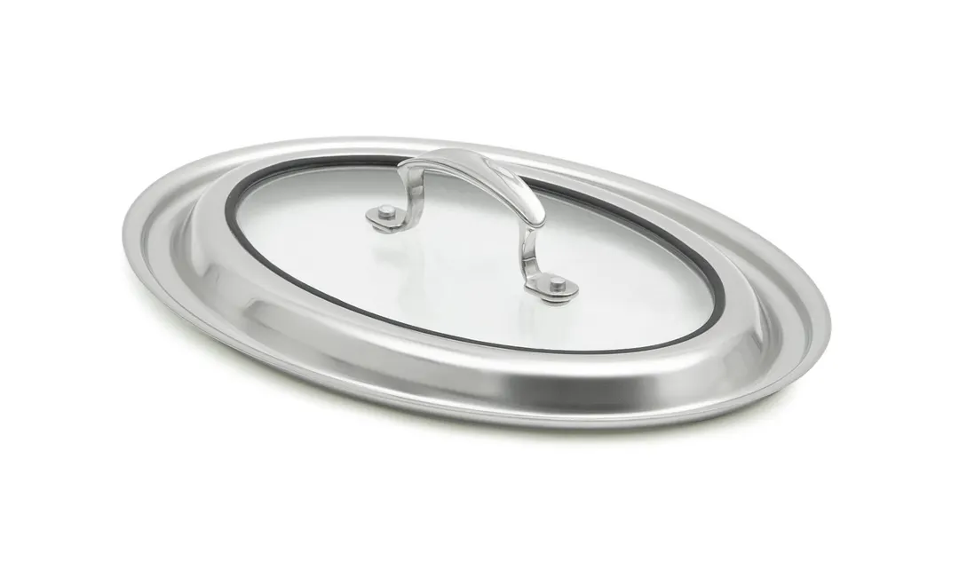 Vollrath 49412C Miramar Lid, 12" x 8-1/2" x 2-1/2", Oval, Stainless Steel