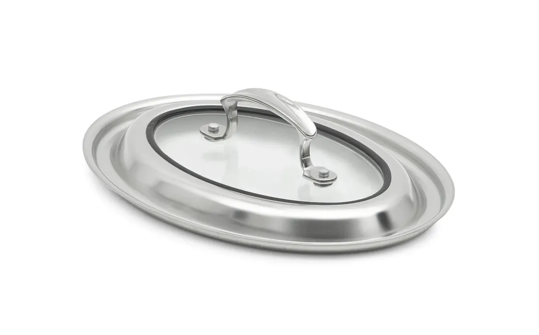 Vollrath 49420C Miramar Lid, 10" x 7-1/2" x 2-1/2", Oval, Stainless Steel