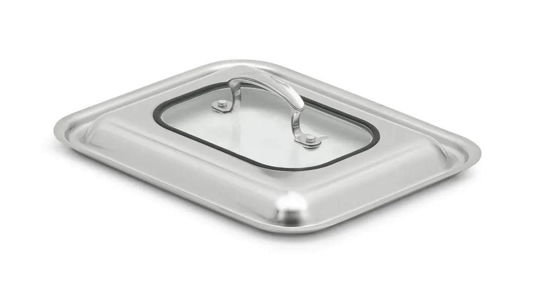 Vollrath 49432C Miramar Lid, 14-11/16" x 11-13/16" x 2-1/2", Rectangular, Stainless Steel