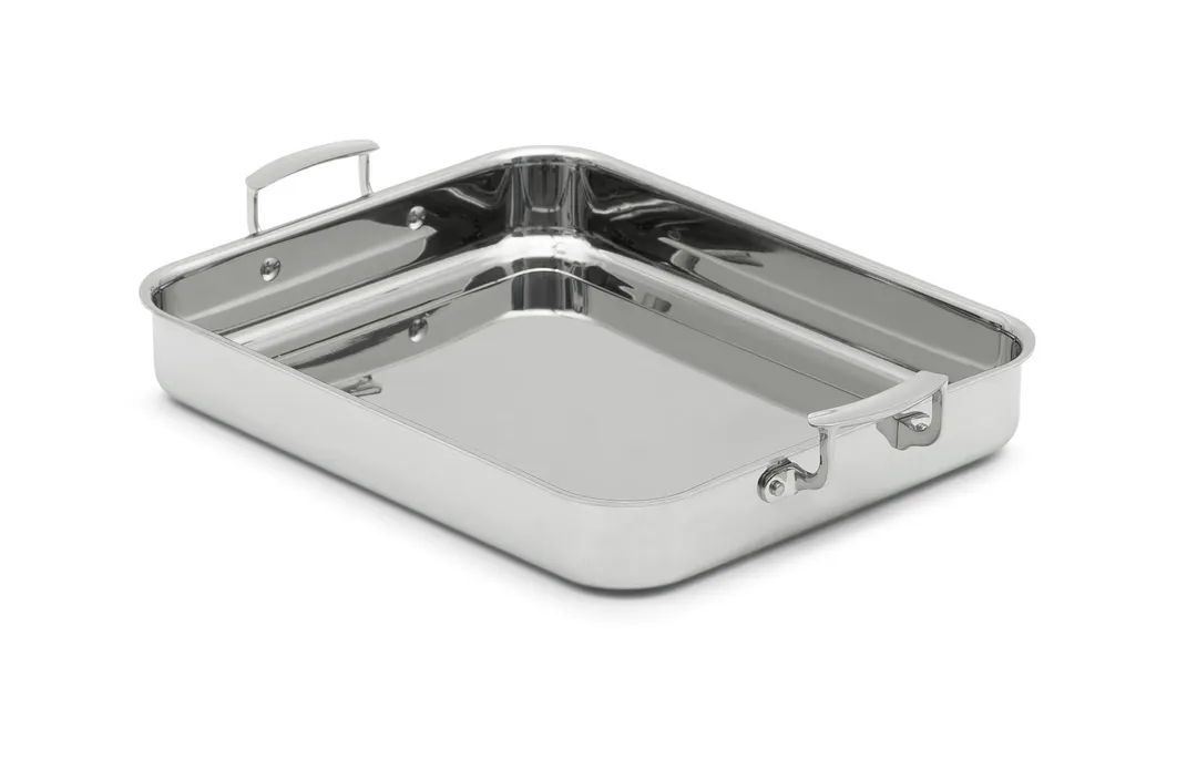 Vollrath 49433W Miramar Food Pan, 4.6 Qt, Rectangular, 3-Ply, Induction Ready, Stainless Steel