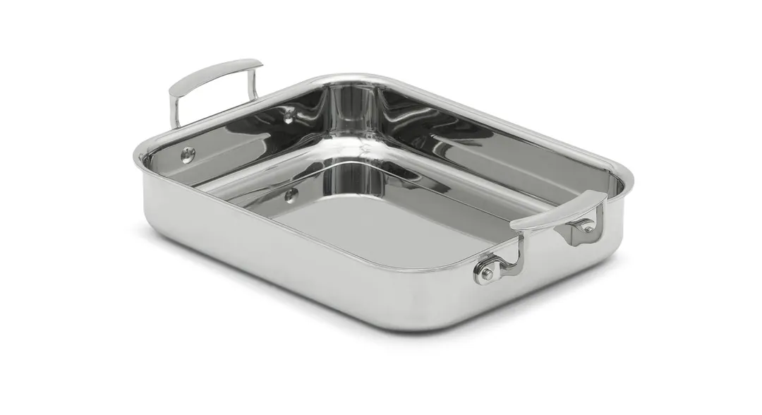 Vollrath 49435W Miramar Food Pan, 2.8 Qt., Rectangular, 3-Ply, Induction Ready, Stainless Steel