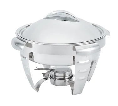 Vollrath 49522 Maximillian Steel™ Chafer, Round, 6.0 Quart, 18-8 Stainless, 18" Diameter, 13" High