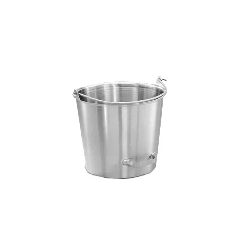 Vollrath 58161 Stainless Steel Pail, 14 3/4 Quart, Tapered with Side Tilting Handle, 12" Top Diameter
