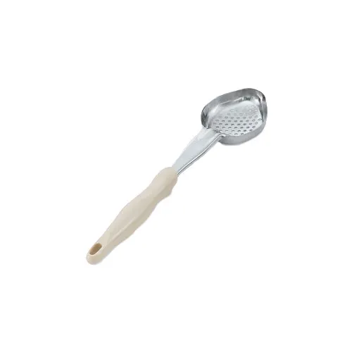 Vollrath 6422335 Spoodle® Perforated Oval Bowl, 3 oz, 18/8 Stainless Steel, Ivory Handle, 13½" L