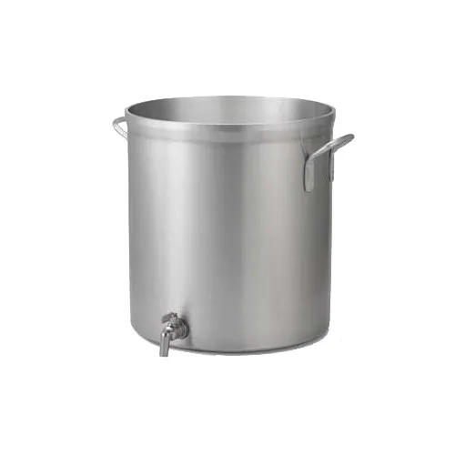 Vollrath 68641 40‑Qt Stock Pot with Faucet, 2 ga Heavy‑Duty Aluminum, 14"×15" – Made in USA
