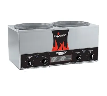 Vollrath 72029 Cayenne® Twin 7 Quart,Well Countertop Cooker/Warmer with Accessory Kit