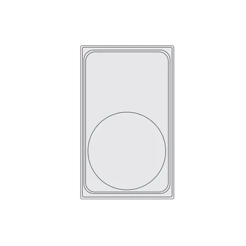 Vollrath 8240716 Miramar Template - 1 Large Round Pan, Stainless Steel, 12-Gauge, NSF, USA Made