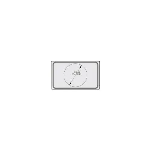 Vollrath 8242114 Miramar Template, Stainless Steel, 21-1/8" x 12-3/4", 1 Large Round Cutout