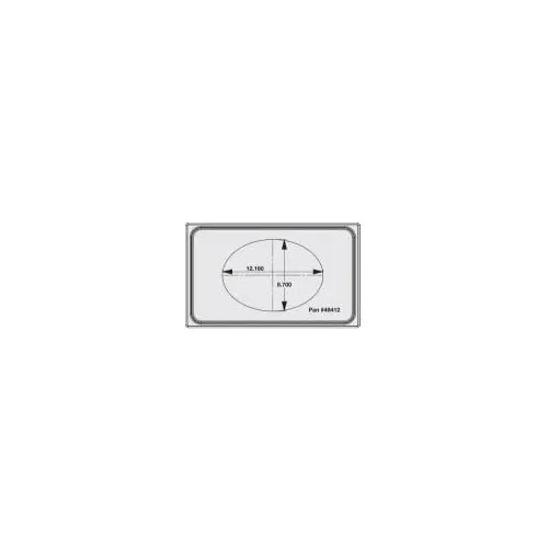 Vollrath 8242316 Miramar Single Size Template, Stainless Steel, 21-1/8" x 12-3/4", 1 Large Oval Cutout