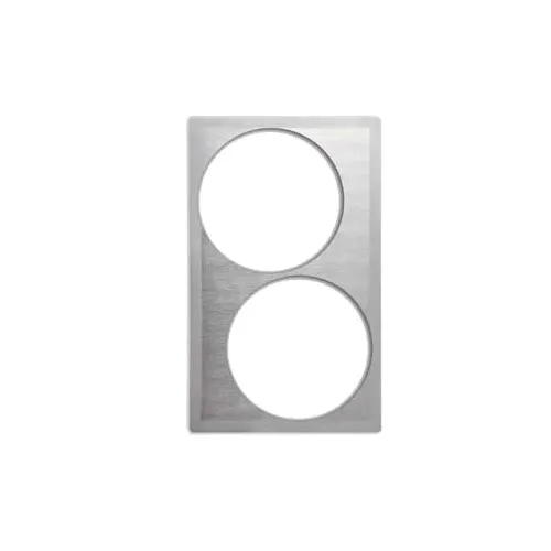 Vollrath 8242516 Miramar Single Size Template, Stainless Steel, 21-1/8" x 12-3/4", 2 Round Cutouts