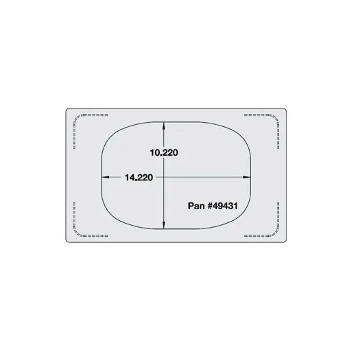 Vollrath 8242710 Miramar Template, Night Sky Resin, 21-1/8" x 12-3/4", Oval Cutout, NSF, Made in USA