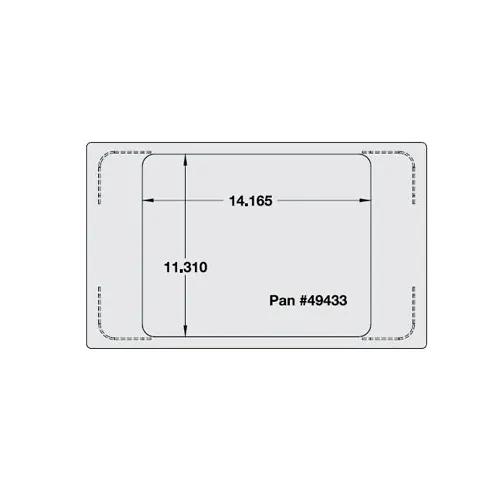 Vollrath 8242916 Miramar Single Size Template, Stainless Steel, 21-1/8" x 12-3/4"