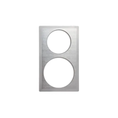 Vollrath 8243316 Miramar Single Size Template, Stainless Steel, 21-1/8" x 12-3/4", 2 Round Cutouts