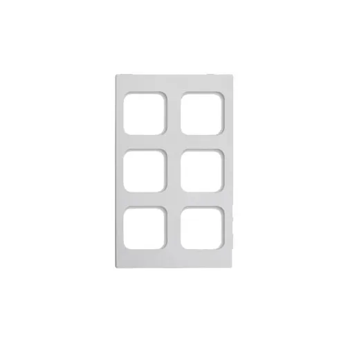 Vollrath 8244320 Miramar Template, Six 40003 Pans, White Stone, Fits 12" x 20" Wells, Dishwasher Safe