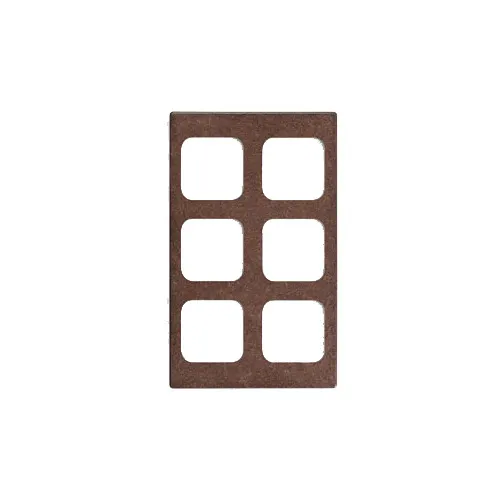 Vollrath 8244322 Miramar Template, 6 Pan Capacity, Brown Granite, Thermoset Resin, 12" x 20"