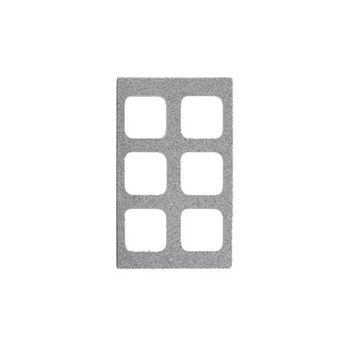 Vollrath 8244324 Miramar Template, 6 Pan Capacity, 12" x 20", Gray Granite, Thermoset Resin