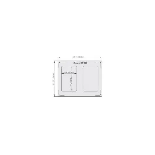 Vollrath 8250214 Well Template, Fits Two 3/4" Pans, 12‑Gauge, 21‑1/8"×25‑3/4", NSF/Dishwasher, USA