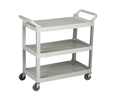 Vollrath 97005 Blue-Gray 3-Shelf Multi-Purpose Plastic Utility Cart w/ 300 lbs. Capacity