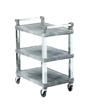 Vollrath 97102 3 Shelf Open Utility Cart w/ Chrome Uprights and 200 lbs. Capacity