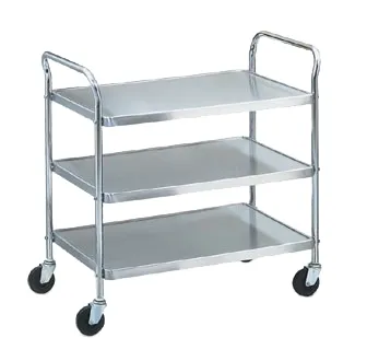 Vollrath 97105 Stainless Steel 3 Shelf Utility Cart w/ 400 lb Capacity - 24" x 16" x 36-1/2"