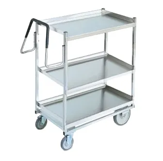Vollrath 97206 Heavy-Duty Stainless Steel 3-Shelf Utility Cart w/ 20" x 30" Shelves