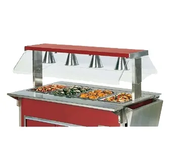 Vollrath 9860404 Access 60" Buffet Breath Guard with Customer Side Acrylic Extended To Work Surface