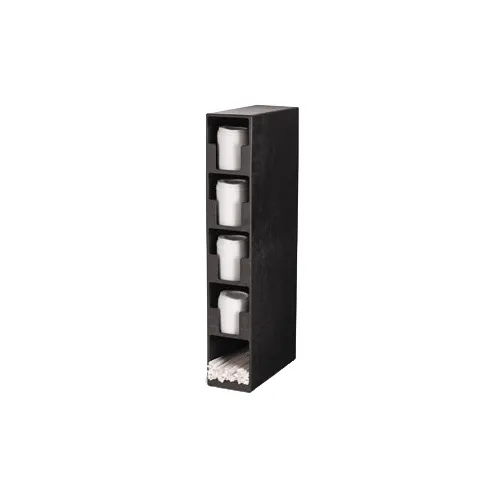 Vollrath CTL-4VS Stand Lid & Straw Holder, Black ABS Plastic, 12" Straw Pocket, Rubber Feet