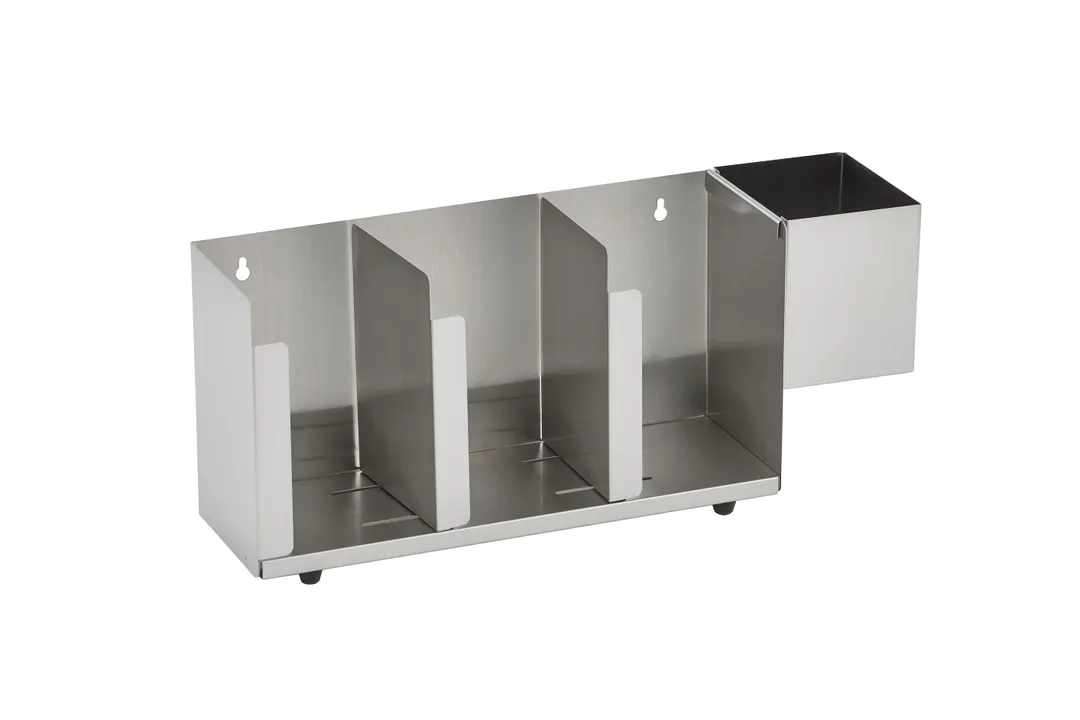 Vollrath CTL3 Horizontal (3) Section Adjustable Lid Organizer with Straw Holder