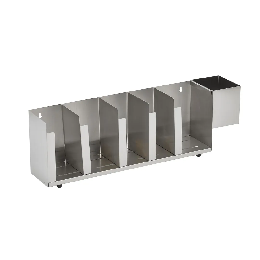 Vollrath CTL5 Horizontal (5) Section Adjustable Lid Organizer with Straw Holder