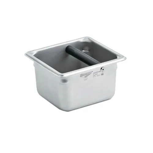 Vollrath E06064-KB Knock Box, 1/6 Size, 1-7/8 Quart, 6-7/8" x 6-3/8" x 4", Steel, Rubber Coated Bar
