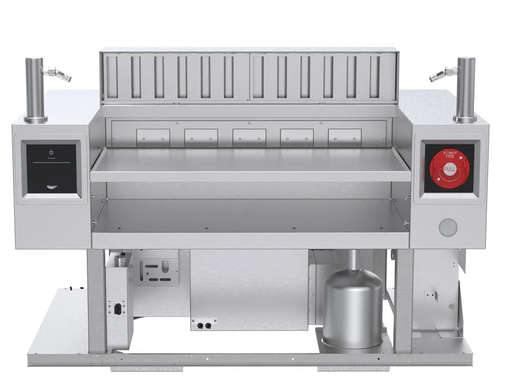Vollrath FC-6DV-36 35" FlexVent Self-Contained Slide-In Downdraft Vent System with Fire Suppression, 7200W, Stainless Steel