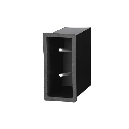 Vollrath FMDL-2V Flush Mount Lid Holder, 2 Stack Dome Lids, 6-3/4"W x 12"D x 13-3/8"H, Black Plastic