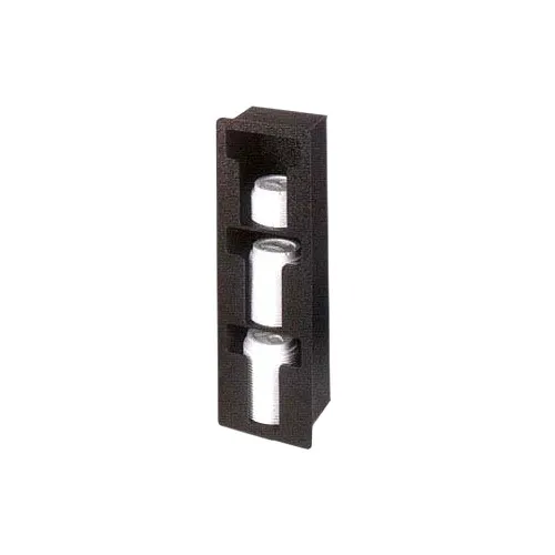 Vollrath FML-3V Flush Mount Lid Holder, 3 Columns, Vertical, 6-1/2"W x 5-3/8"D x 19-3/8"H, Black Plastic