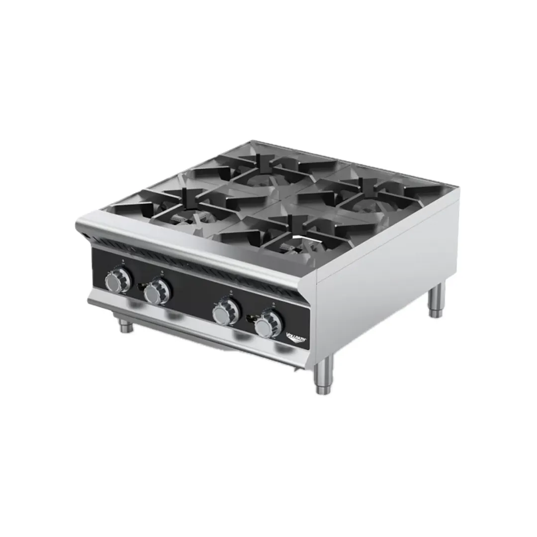 Vollrath HPG4-24 24" Countertop Gas Hotplate with (4) Burners, Manual Controls, 104.000 BTU