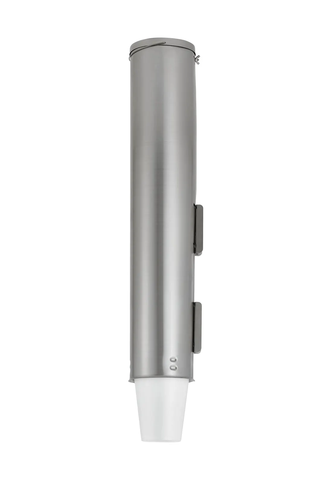 Vollrath PLC-4 Gravity Feed Cup Dispenser, 1 Sleeve, 26-7/8"W x 5-1/5"D, Stainless Steel, Wall Mount