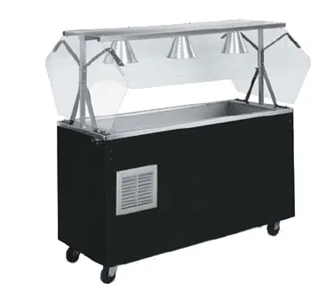 Vollrath R39774 46" 2-Series Refrigerated Cold Food Station w/ Open Storage in Cherry woodgrain