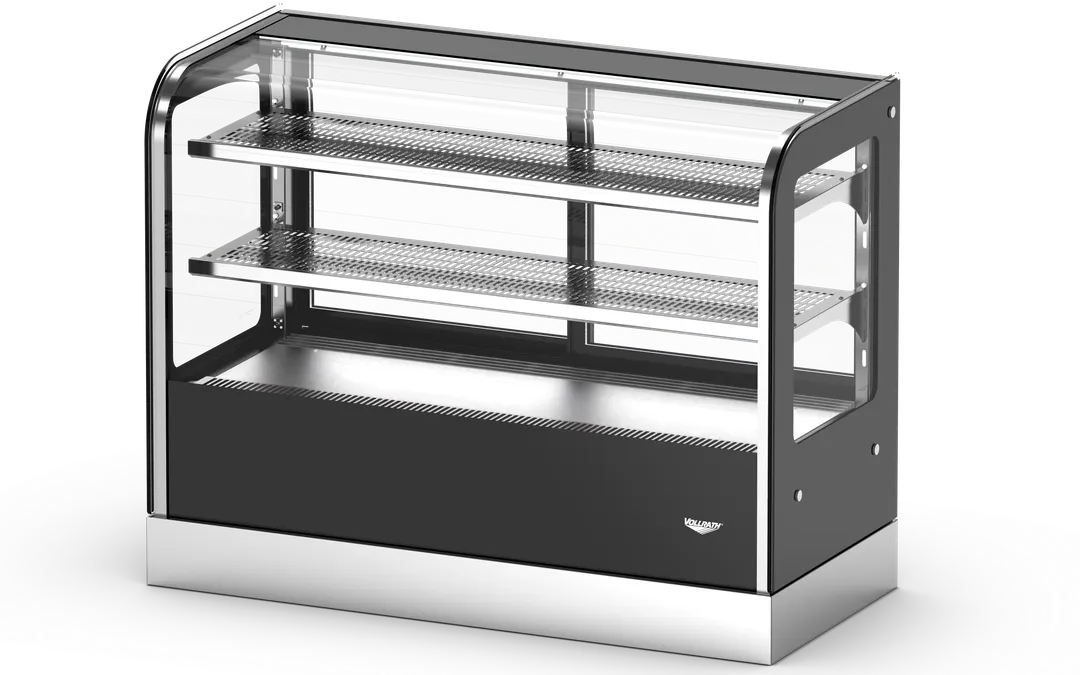 Vollrath RDCCB-60 60" Full Service Countertop Refrigerated Display Case with Sliding Glass Door, 2 Shelves