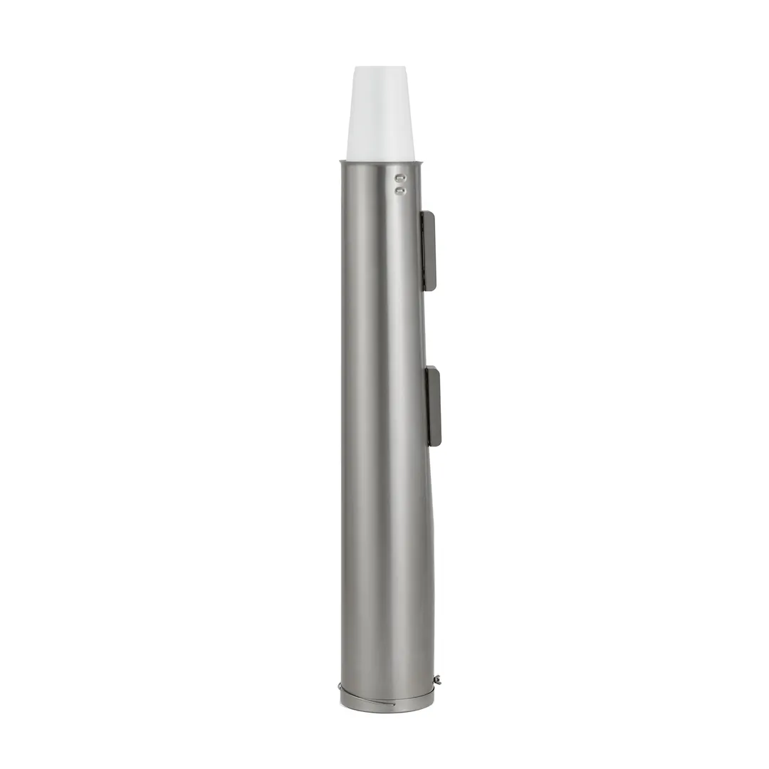 Vollrath SLC-2 Spring Loaded Cup Dispenser, 25-3/4"W x 3-3/4"D, Stainless Steel, Wall or Stand Mount