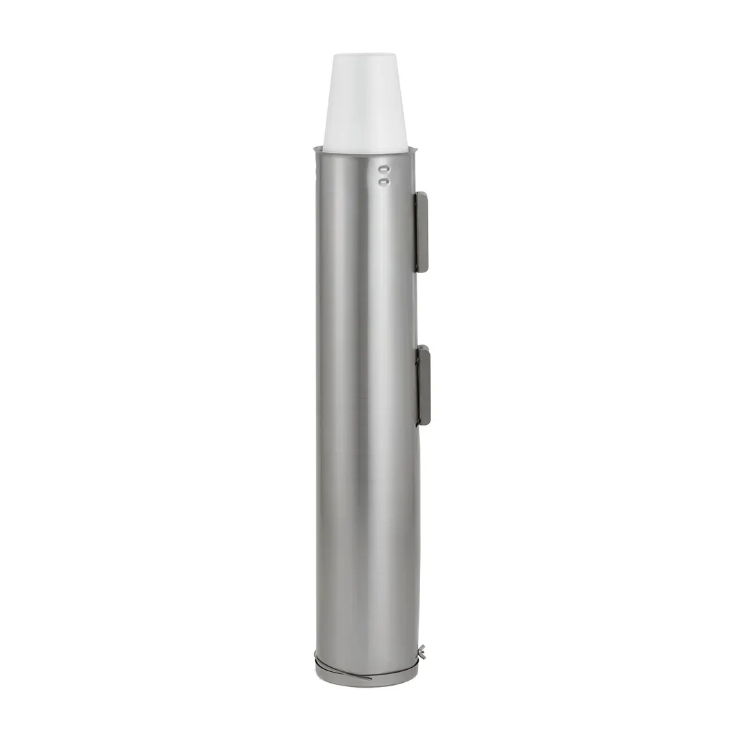 Vollrath SLC-4 Spring Cup Dispenser, Adjustable 4-1/8"-4-7/8" 26-7/8"W x 5-1/5"D, Steel, Mount, NSF