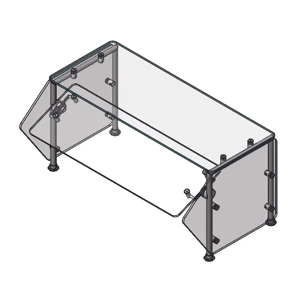 Vollrath SS-6BG-031S-LED 6-Series Velocity Breath Guard, Single-Sided